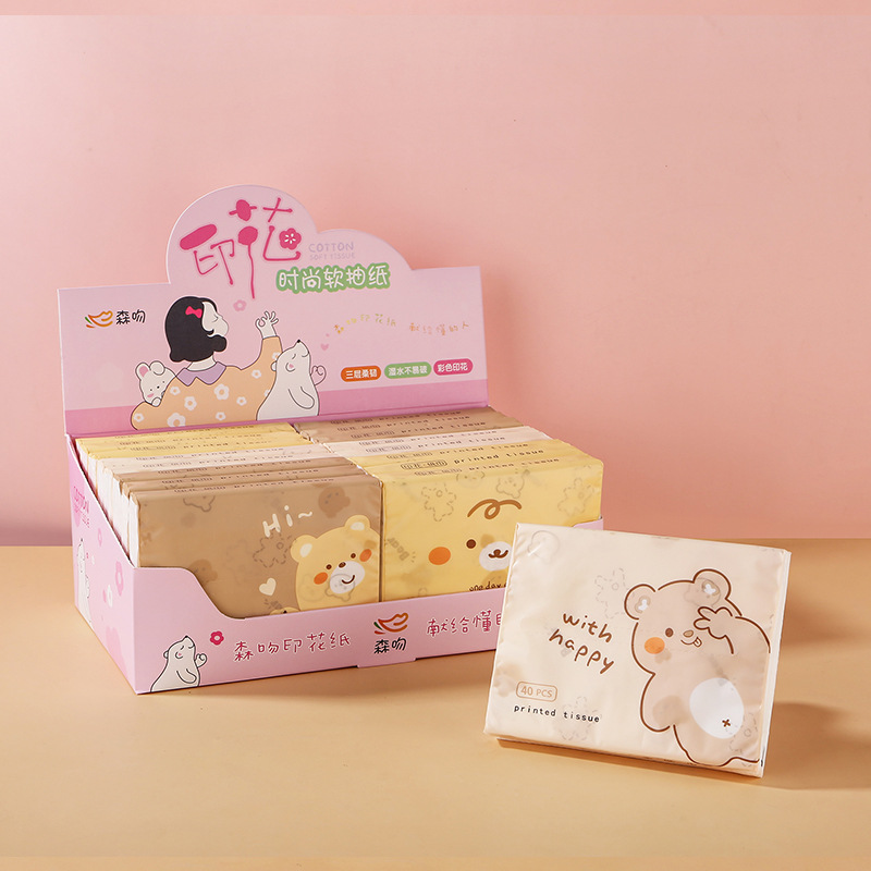 Export of Mini Facial Tissue Paper with Packaging for Cross-border Trade, Convenient and Printable Small Pack Facial Tissues, Wholesale