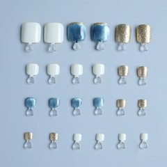 Famous handmade cat eye toe nail accessories complete toe nail stickers detachable toe nail tips nail stickers wear on nails