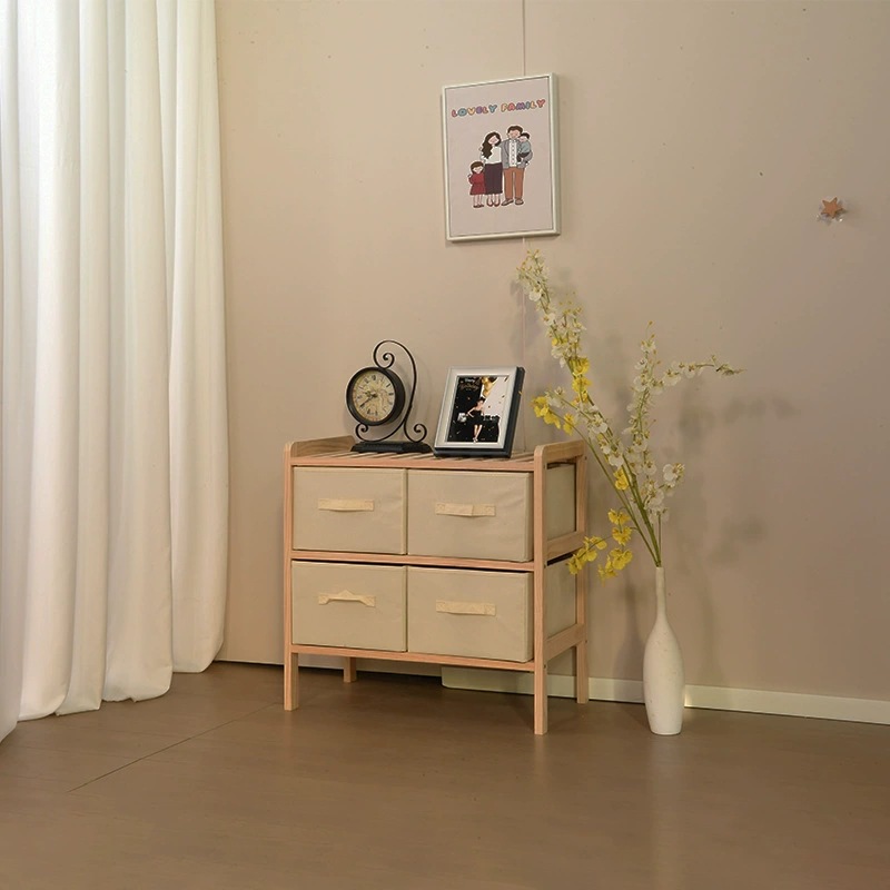 Transfronterizos venta caliente de madera sólida tipo cajón de tela Oxford armario de ropa interior clasificado armario de acabado de dormitorio simple armario