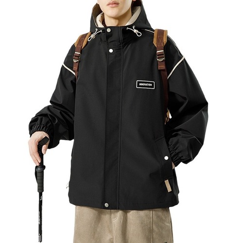 Spring and Autumn Mountain-Series Sports Jacket: Windproof, Waterproof, Perfect for Outdoor Road Trips, Photography, and Hiking—Loose-Fit, Trendy Outerwear