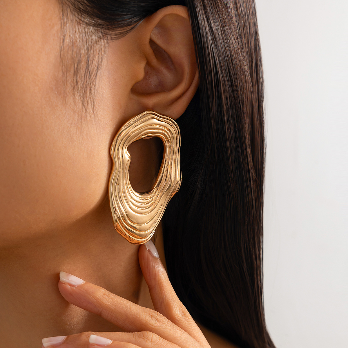 12g Weight Steel needle Ear Needle Material Drop Earrings, Ear Studs Classification 1 Pair Quantity Party, Street Occasion Alloy Material Geometric Pattern Women's Gender Polished Finish Plating Design Exaggerated, Punk Style 1 Pair Exaggerated Punk Geometric Plating Alloy Drop Earrings Ear Studs 5