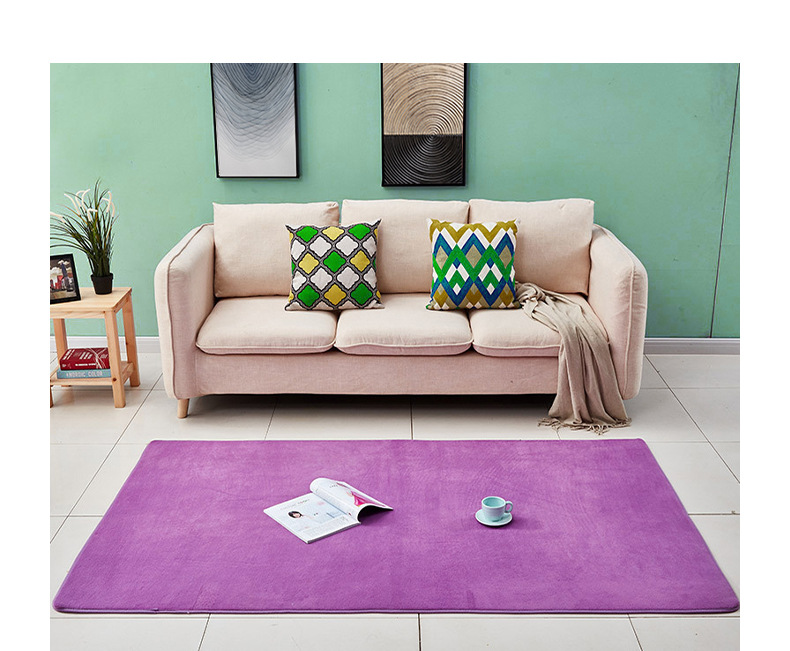 纯色地毯,客厅地毯,卧室地毯,珊瑚绒地毯