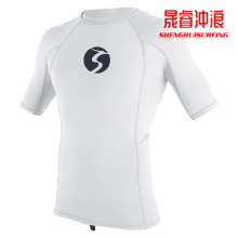 男士短袖冲浪服潜水服沙滩防晒服莱卡衣浮潜服抗UV50+沙滩外衣