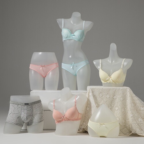Underwear model props female and male half-length bra underwear plastic fake human body window display display stand bra model