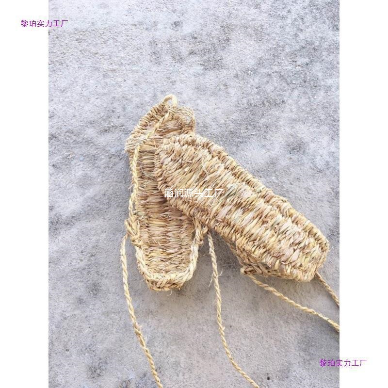 유행 남성용 순수 수제 신발 캐주얼 남성 짠 신발 레트로 향수 대나무 리넨 통기성 여름 짠 샌들