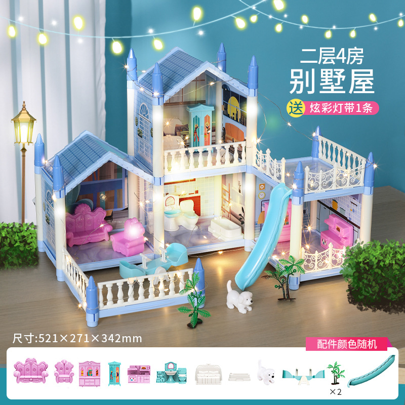 Casa de Juegos para niños juguetes grandes Villa princesa Castillo casa muñecas rompecabezas montado regalo del Día Los Niños la muchacha