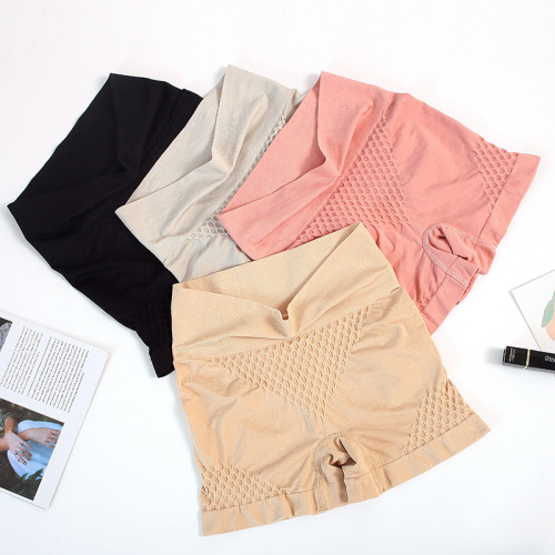 New high-waist tummy control pants, sports body shaping pure cotton boxer briefs, breathable body-lifting butt lift, anti-exposure fitness safety pants