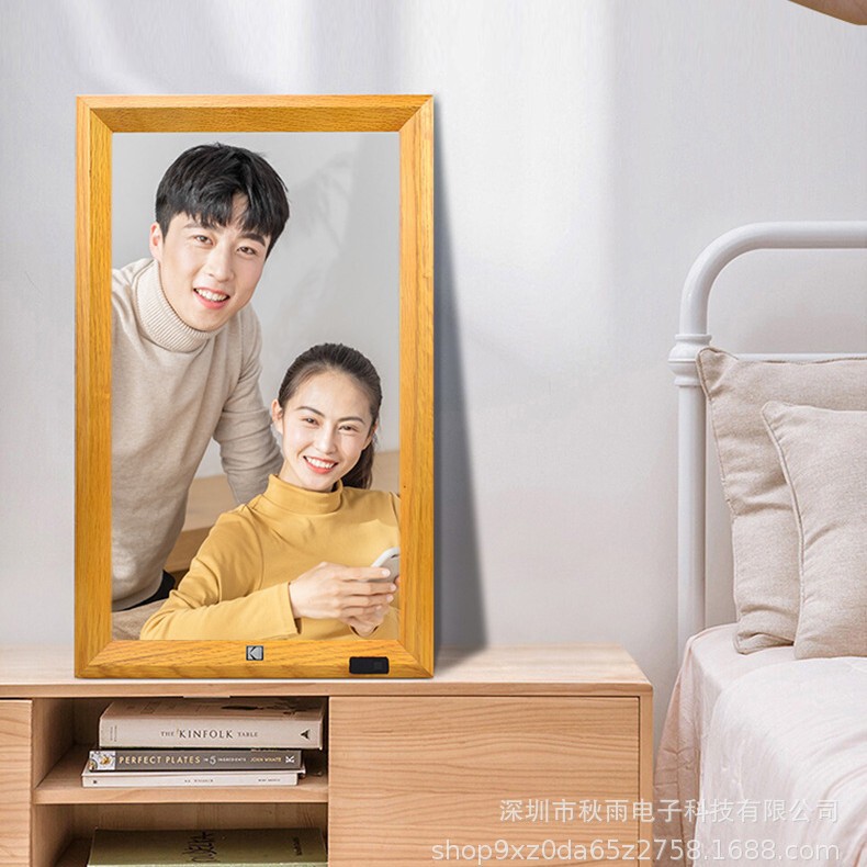 ​ Cross-Border Exclusive Model-238V Solid Wood Digital Photo Frame with Ultra-Large Screen and Smart Cloud Technology