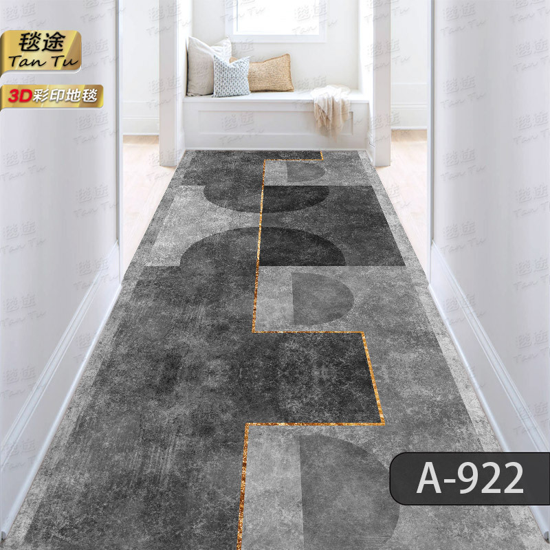 Flower carpet 3D cutting floor mat door entrance corridor aisle corridor stairs strip home carpet Hotel