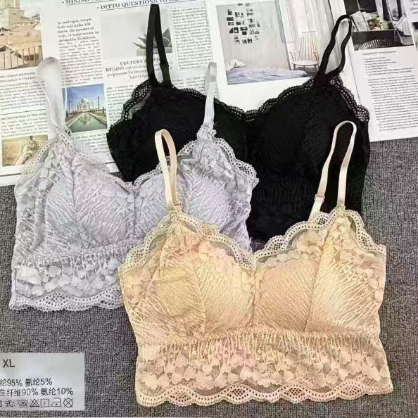 004 # stock bajo precio back bra de encaje francés mujer delgada ropa interior de verano sexy ultra delgada image 5