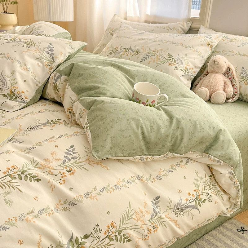 Хлопковый набор из четырех частей Хлопок 2025 новый постельное белье свежий цветок