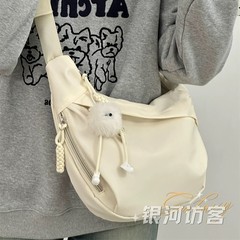 新しい和風餃子バッグインレディースカジュアル多用途ガールクロスボディバッグ無地クラス通勤ショルダーバッグ学生