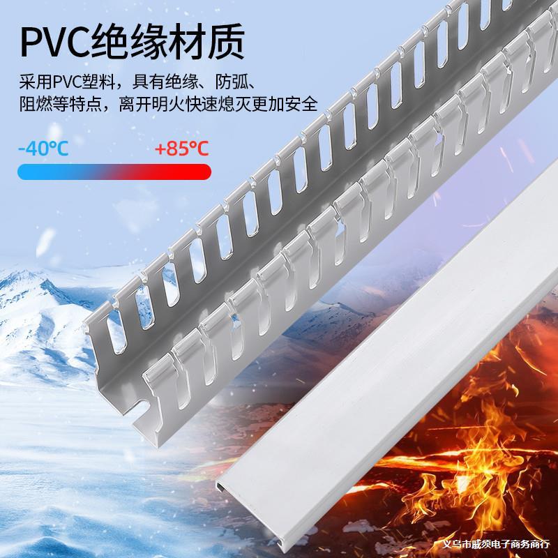 pvc明装走线槽塑料明线槽电线优质配电箱阻燃绝缘方形 行线槽
