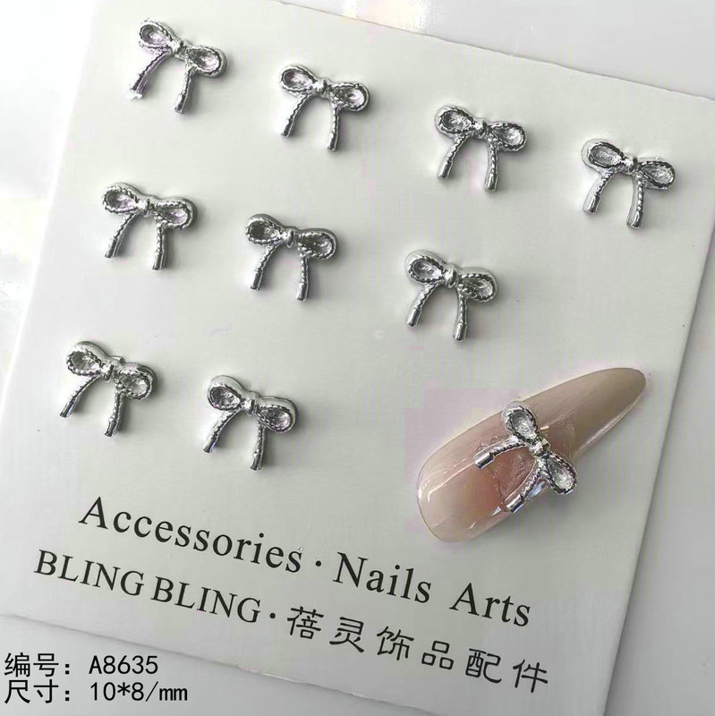 Nail Art Jewelry Wholesale 2025 Cross-Border Hot Style Korean Dongdaemun Hot Selling Style Art Design Nail Art Jewelry