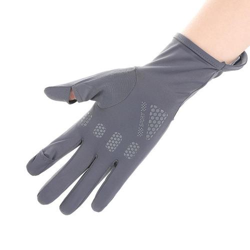 Women's sun protection gloves wholesale anti-UV thin spring and summer non-slip breathable touch screen sunshade driving tram riding