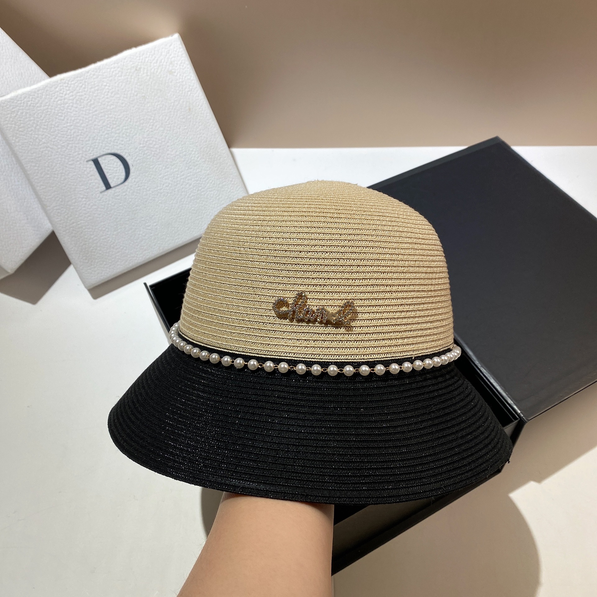 Été Pliable, Lavable, Parasol, Crème Solaire, Pot Coloré Célébrité Élégante, Petit Vent Parfumé, Chapeau De Paille Perlée,_voghion.com