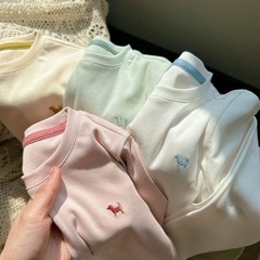 女童春秋装长袖2025新款儿童洋气百搭宝宝小狗刺绣童装德绒打底上