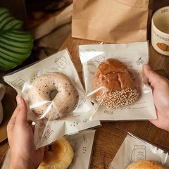欧包パン包装袋貝果ドーナツトーストスライス小食包ビスケットクッキー透明焙煎自封袋