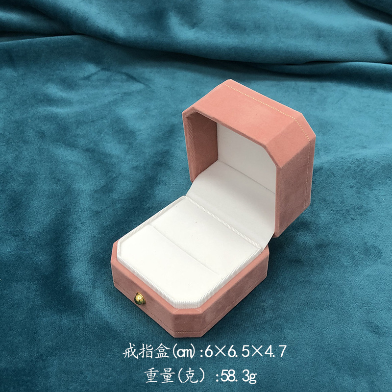 金ボタン八角形プリントアクセサリーボックス日本式レースアクセサリーボックスファッション真珠アクセサリーボックス指輪ボックスネックレスボックス