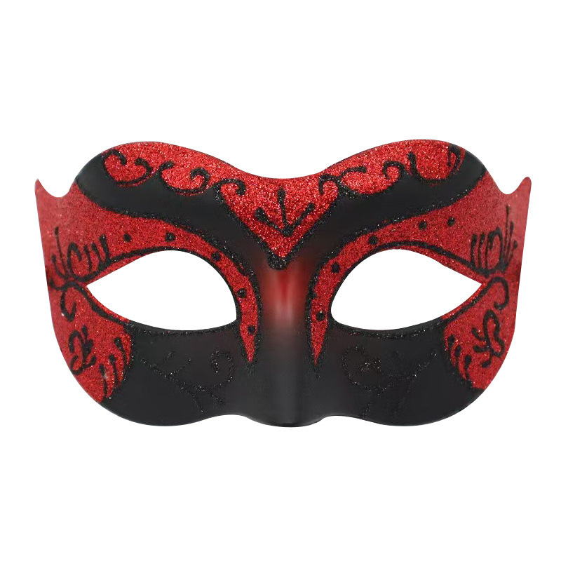 Pop Halloween Jazz Fairy Half-Face Head Plate Plastic Duro Grabado Party Half-Face Mask