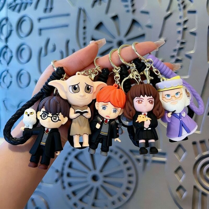 Cartoon Harry Potter School of Witchcraft and Wizardry Keychain Car Bag Pendant Doll Pendant Cross-Border Small Gift Wholesale