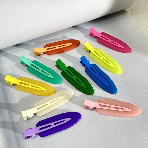 Korean seamless hairpin small shovel color frosted duckbill clip forehead side bangs clip pair pair makeup clip