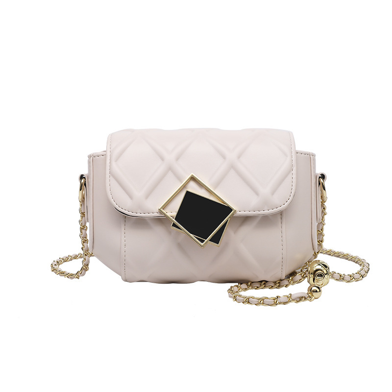 Women's Bag 2023 New Trend Fashion Small Golden Ball Chain Bag All-match Rhombus High-end Single Shoulder Messenger Bag_voghion.com