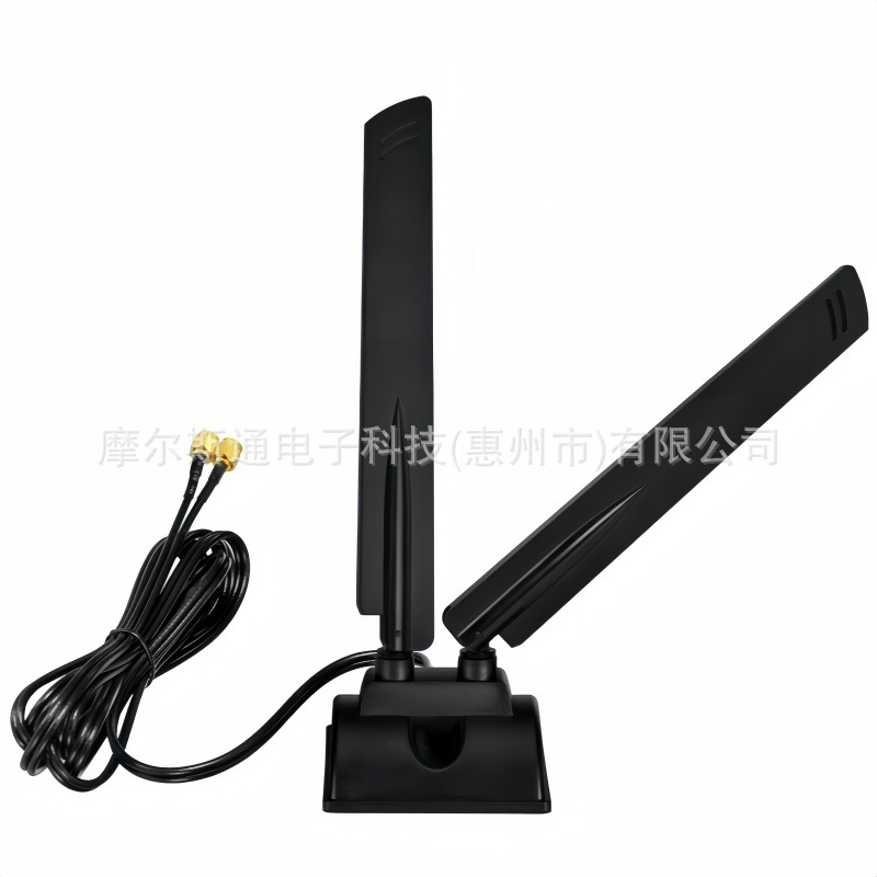 5G全频段高增益台式路由器天线双SMA桌面强磁吸盘防水售货机天线