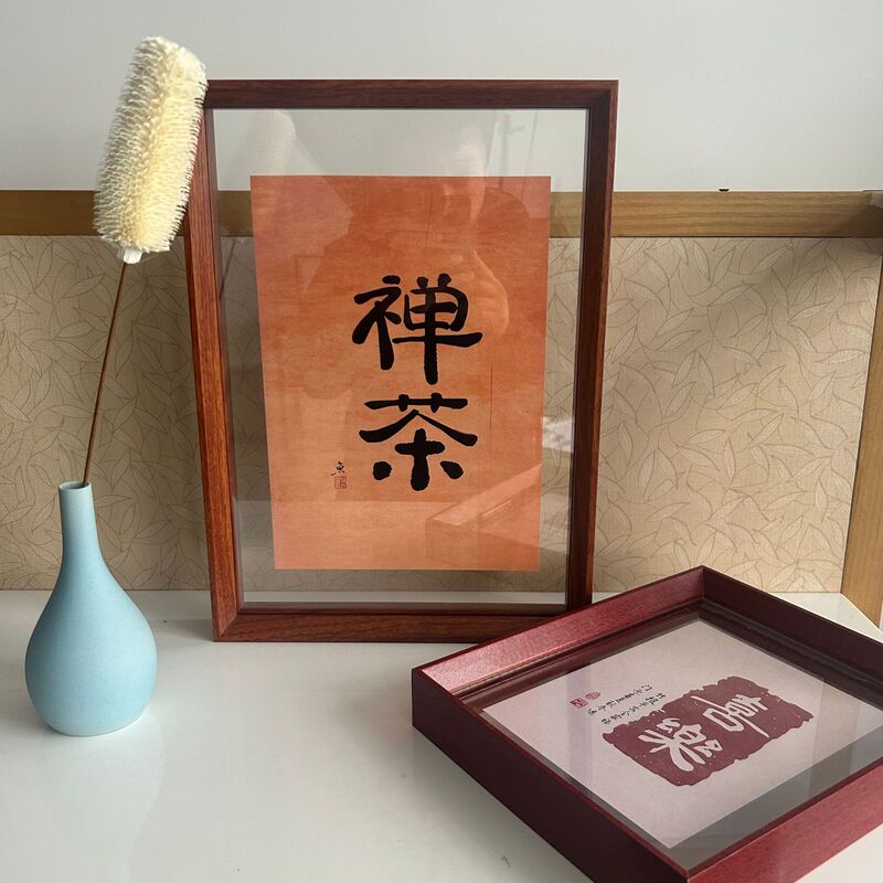 Exquisite floral hollow three-dimensional frame double-sided transparent square photo frame sample preservation hand-held display box table