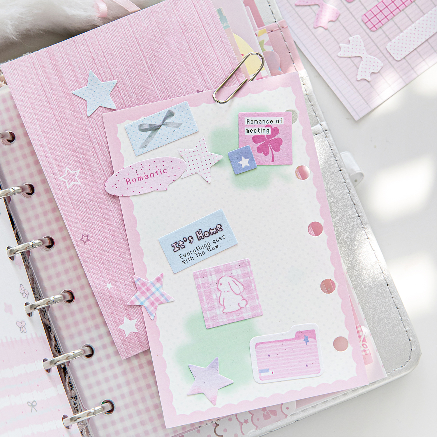 Pegatinas decorativas de papel especial de Sugar Poetry Serie de prueba de corazón Carpas de mano estilo ins coreanas Pegatinas decorativas de tarjetas de bricolaje