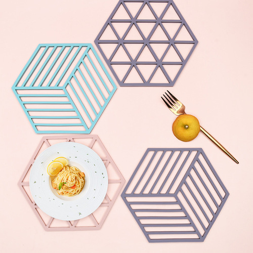 Silicone Mat Nordic Style Insulated Waterproof Non-slip Dinner Plate Mat, Heatproof Mug Mat for Home Dining Table Insulation Protection Pad