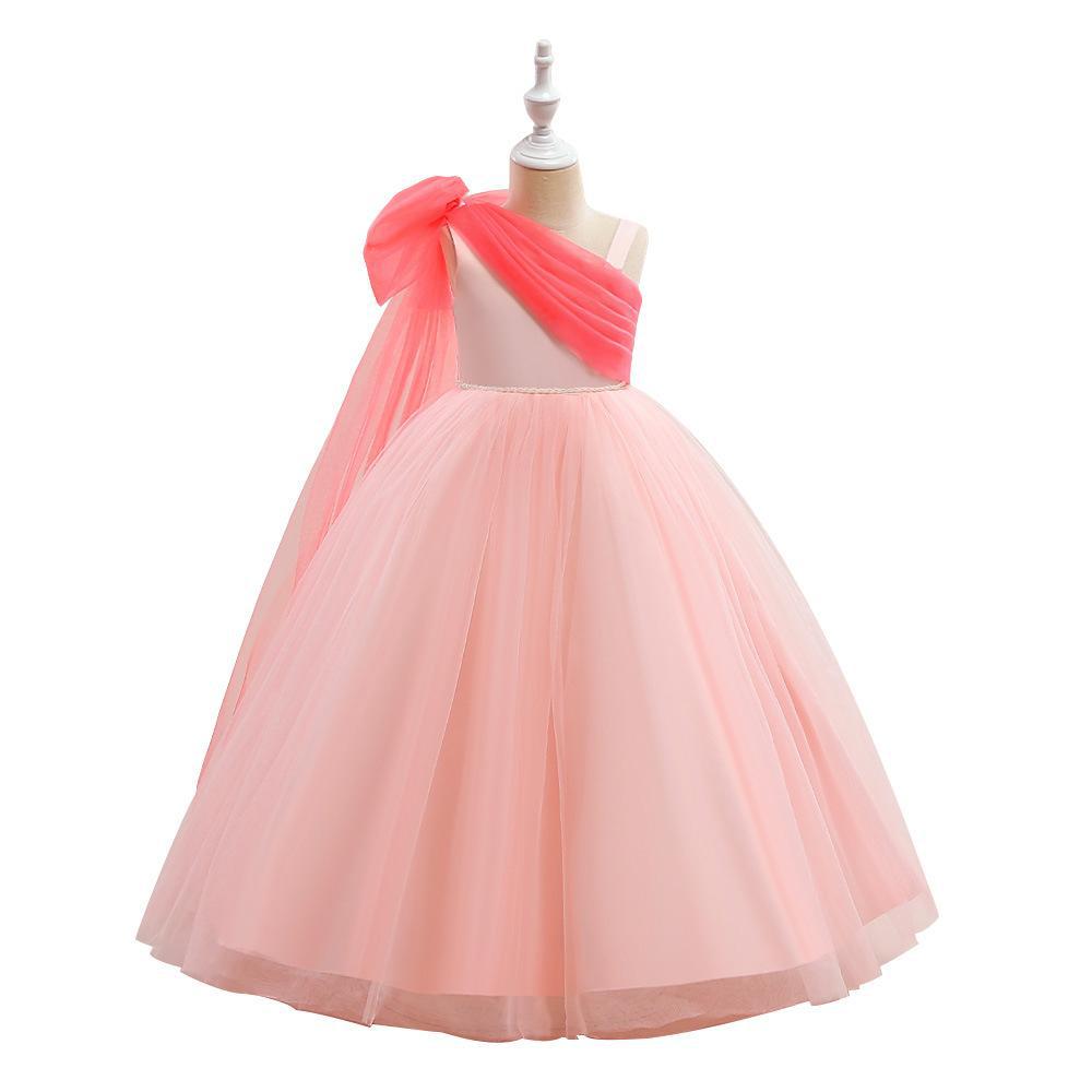 2024 transfronteriza nueva ropa para niños vestido de malla vestido de princesa vestido de Niñas Ropa de rendimiento de piano Niña