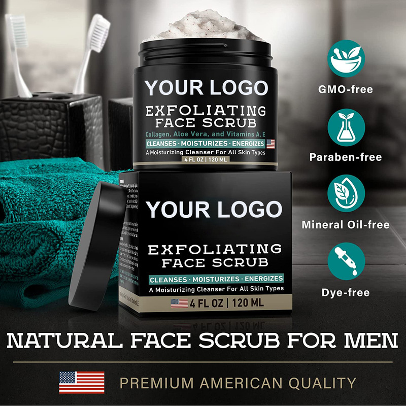 Cross-border FACE SCRUB men's facial SCRUB cleansing moisturizing SCRUB salt refreshing and easy to clean Cross-border FACE SCRUB men's facial SCRUB cleansing moisturizing SCRUB salt refreshing and easy to clean
