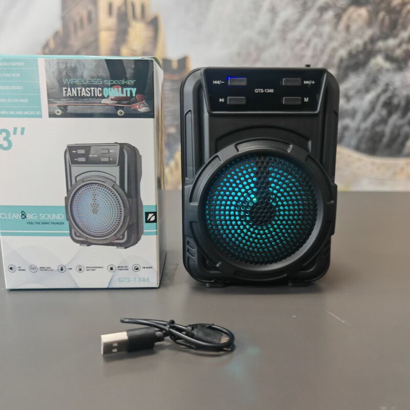 Gts-1346 Portable Bluetooth Speaker Portable Wireless Small Speaker Subwoofer Popular Bluetooth Speaker