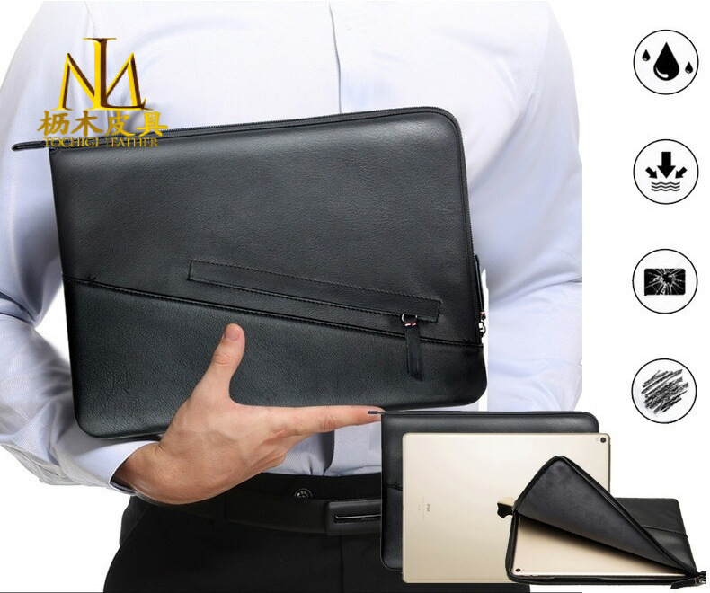 Cross-border first layer cowhide laptop liner bag wear-resistant leather Apple MacBook tablet protective case Cross-border first layer cowhide laptop liner bag wear-resistant leather Apple MacBook tablet protective case
