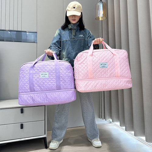 Travel bag for men and women, wet and dry separation training bag, sports and fitness bag, waterproof hand luggage, travel bag
