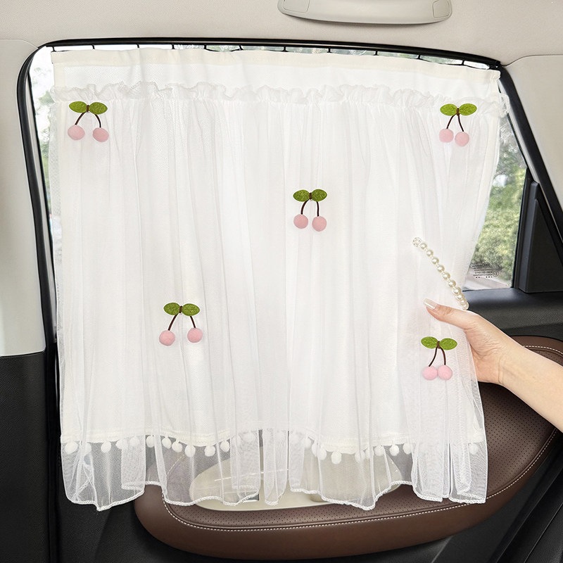 Car window sunshade curtain, in-car sun protection curtain, car-mounted privacy curtain for baby sleeping, front and rear row track-type