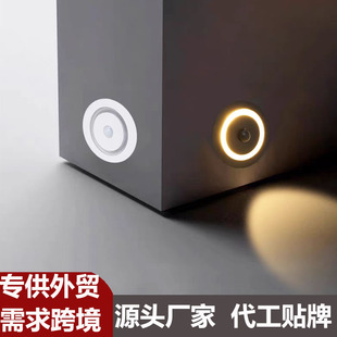 Foot Lamp Embedded All-Season Hotel Round Aisle Stair Lamp Led Human Body Sensor Step Lamp