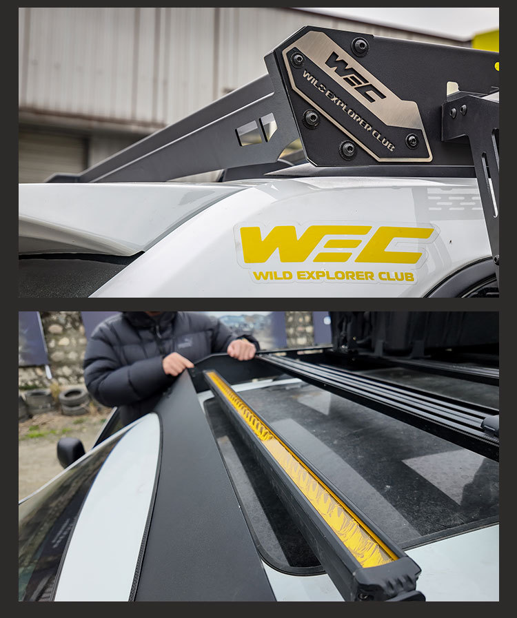 Cherokee roof rack WEC ladder is lightweight, low wind resistance, reduces wind noise, and is a multifunctional expandable roof platform