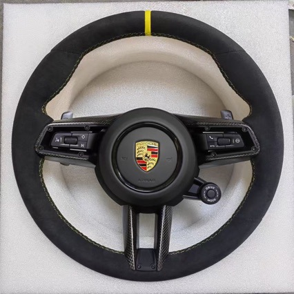 Suitable for Porsche Macan, Cayenne, Panamera, 911, Taycan carbon fiber steering wheel modification new assembly
