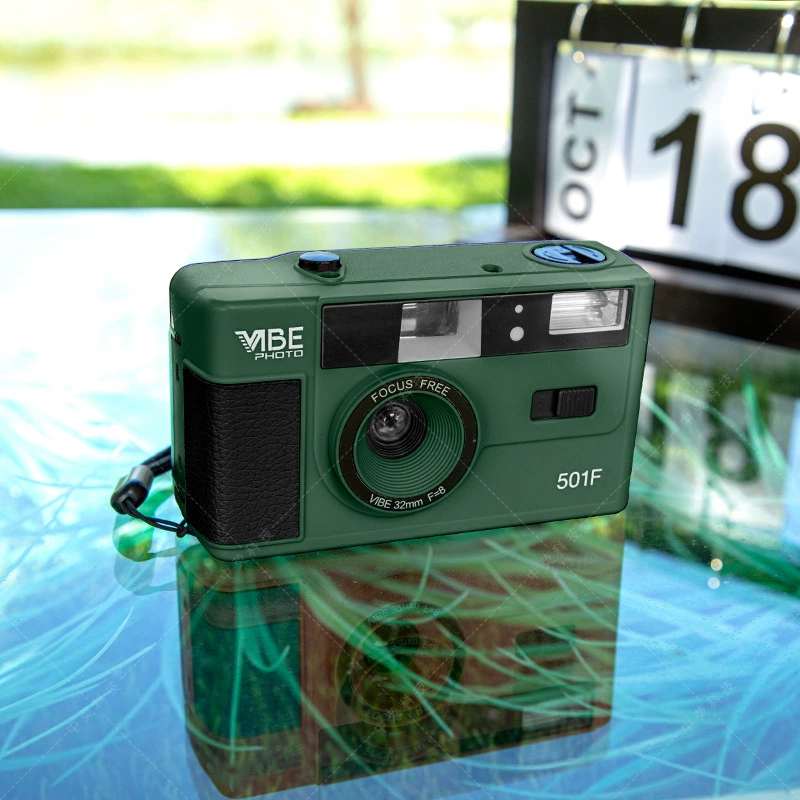Новая немецкая камера VIBE 501F с ретро-накопителем и вспышкой, ностальгический подарок, 135 кинемат