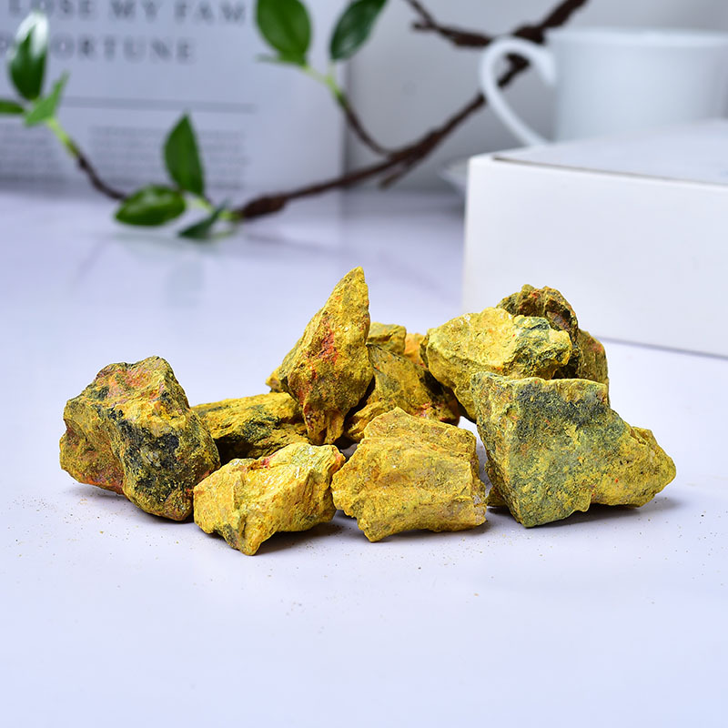 厂家现货供应天然雄黄石原石黄水晶原石香薰扩香石消磁水晶装饰石-阿里巴巴