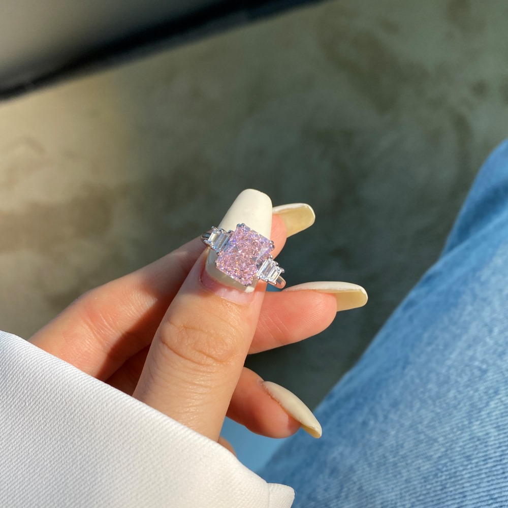 12g Weight Zircon Inlay Material Rings Classification 5, 9 Ring Size 1 Piece Quantity Holiday, Daily Occasion 925 Sterling Silver Material Geometric, Heart Shape Pattern Women's Gender Plating Design Elegant, Lady Style 925 Sterling Silver Zircon Geometric Heart Shape Rings 21