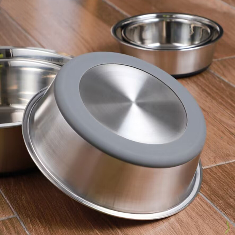 Tacos de silicona de acero inoxidable para perros gruesos pesados para gatos Tacos de silicona antideslizantes para alimentación de agua potable Tacos de perros pequeños, medianos y grandes