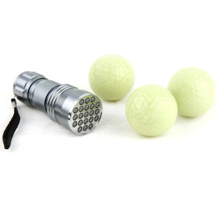 Cross-border hot sale golf luminous practice ball automatic luminous double layer training ball printable logo golf