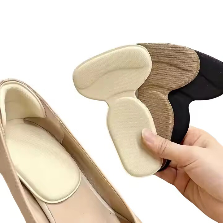 T-Shaped Heel Stickers for Women's High Heels to Prevent Slipping, Adjust Shoe Size Down, Prevent Rubbing, Shoe Insoles to Make Shoes Smaller Without Slipping