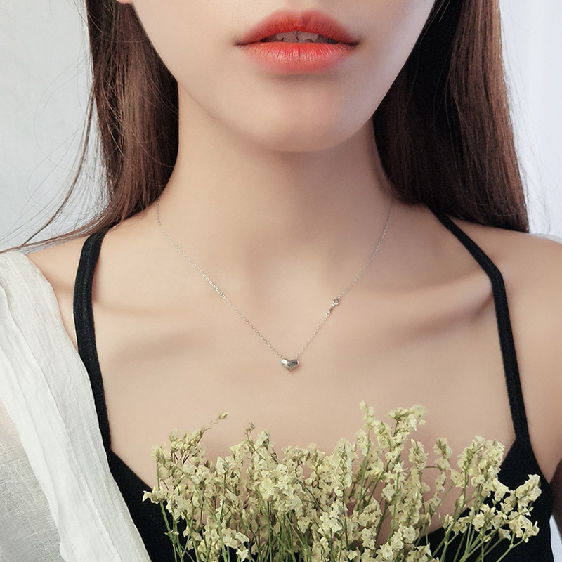 1 Piece Simple Style Heart Shape Alloy Plating Womenu0027S Pendant Necklace