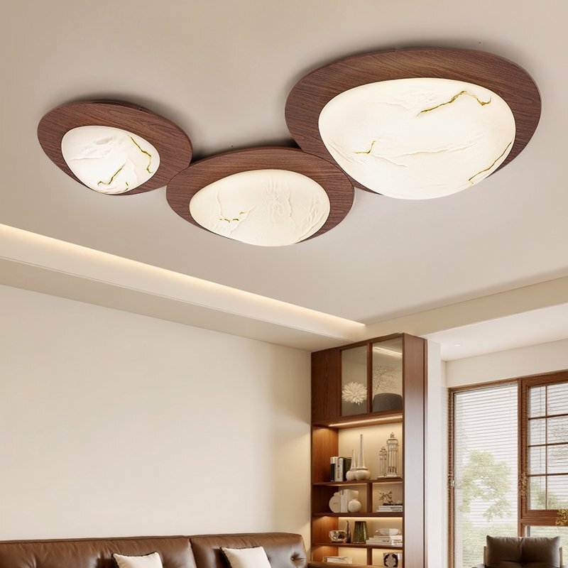 Medieval Style Bedroom Ceiling Light, Creative and Unique Pebble-Shaped Hallway Light, Walnut Color Faux Marble Living Room Ceiling Light Medieval Style Bedroom Ceiling Light, Creative and Unique Pebble-Shaped Hallway Light, Walnut Color Faux Marble Living Room Ceiling Light