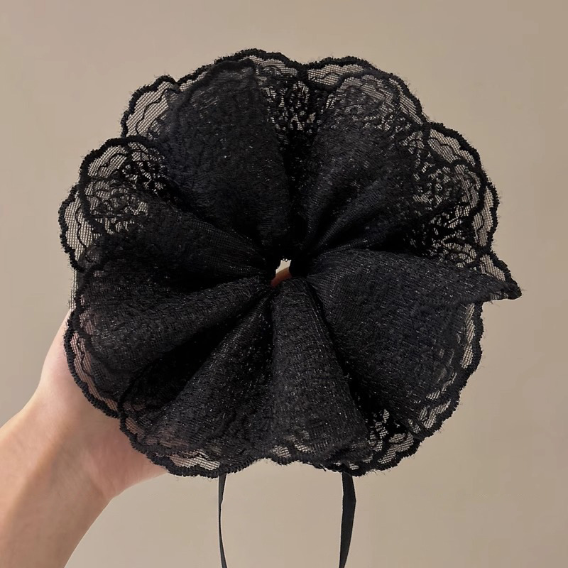 Nuevo estilo francés elegante chica con cola de caballo temperamento cuerda para la cabeza sentido de alta gama bola cuerda para el cabello moda estilo de explosión intestino grueso