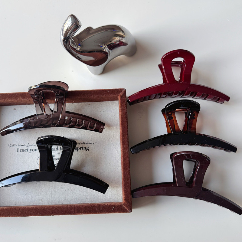 Han Rui European and American Cross-Border New Style Hair Clip for Women, Simple and Elegant Hairpin, Large Shark Clip for the Back of the Head